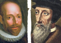 Jacobus Arminius and John Calvin image