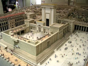 a model of Solomon's temple in Jerusalem