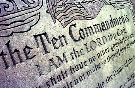 10 commandments stone plaque